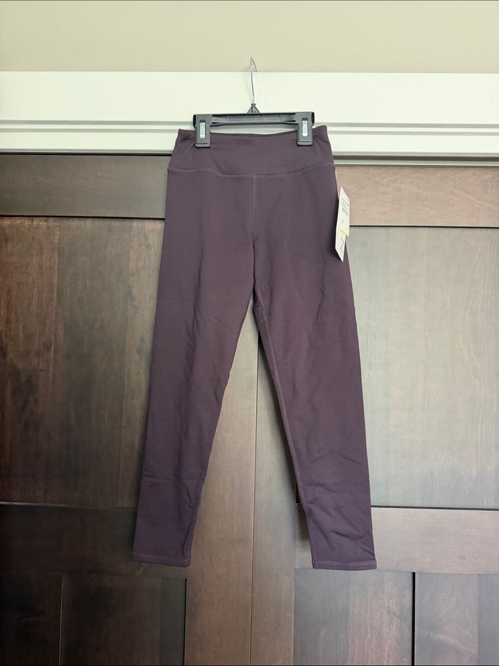 Z by Zella Girl Deep Plum Fleece Lined Leggings size Small 7/8